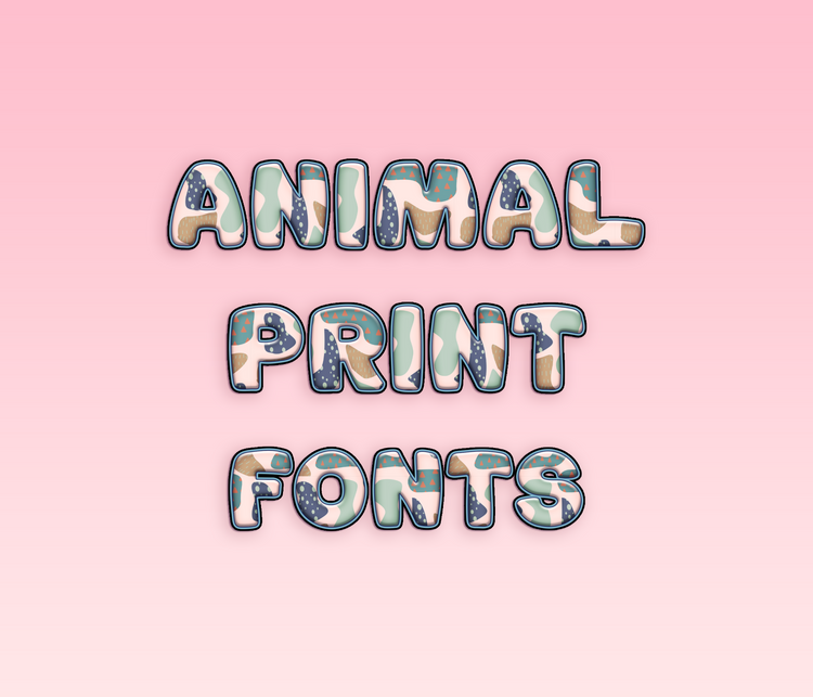 Animal Print Pattern Fonts: Exotic, Wild, and Thematic Pattern Typeface Collection - Alina's Fonts