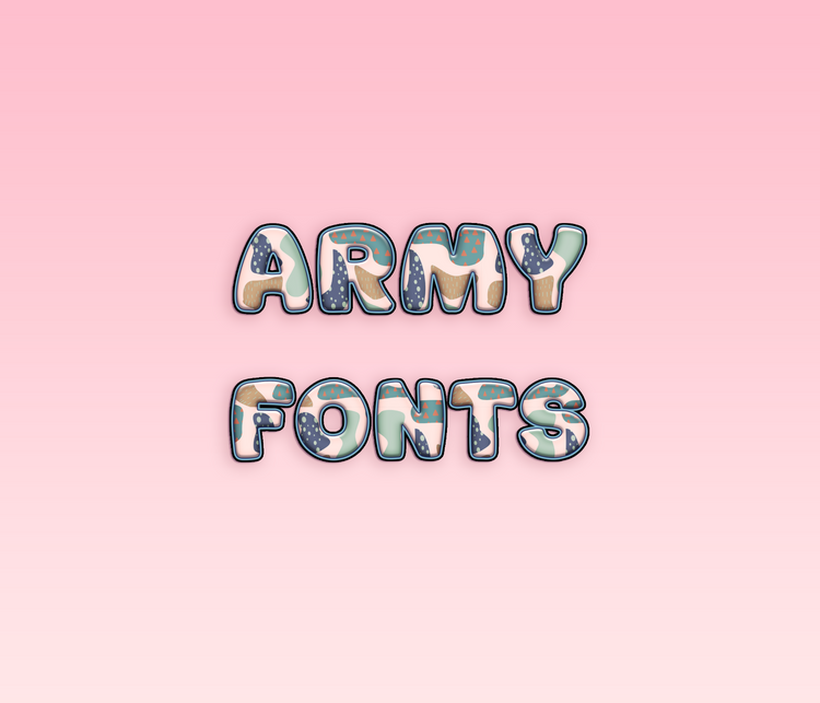 Army Pattern Fonts: Camouflage, Military, and Thematic Pattern Typeface Collection - Alina's Fonts