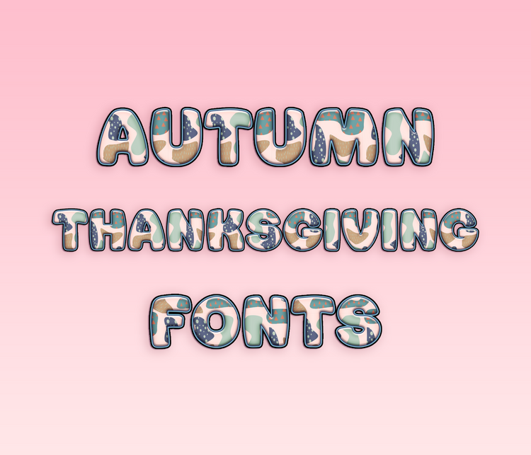 Autumn & Thanksgiving Pattern Fonts: Fall-Themed, Rustic, and Thematic Typeface Collection - Alina's Fonts