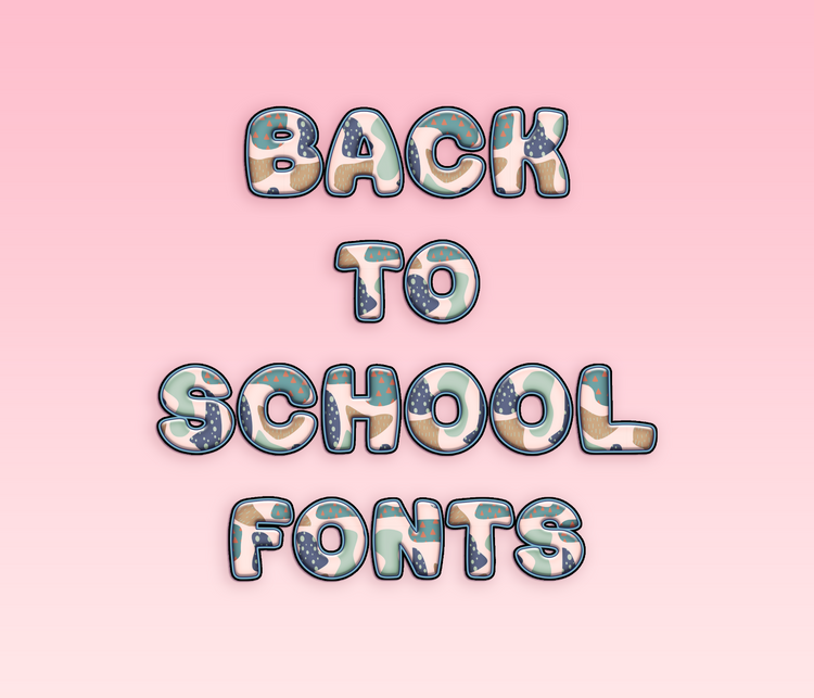 Back to School Pattern Fonts: Educational, Playful, and Thematic Pattern Typeface Collection - Alina's Fonts
