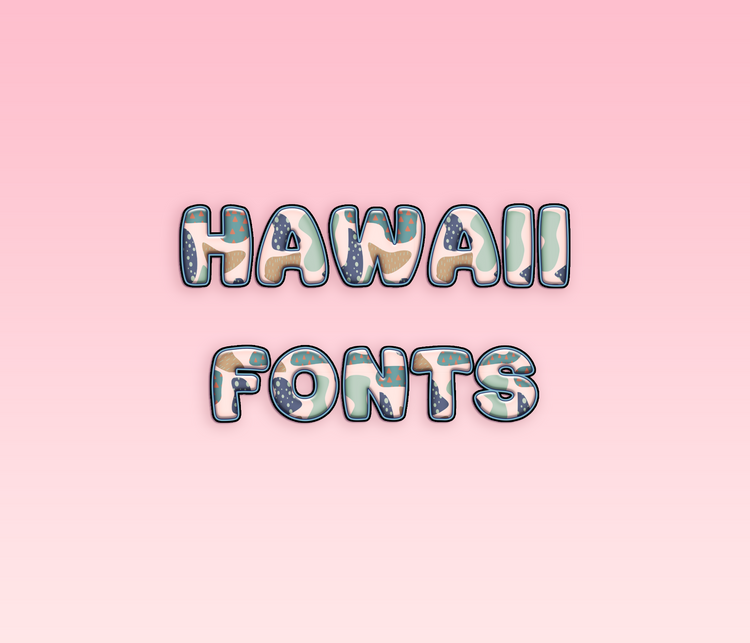 Hawaii Pattern Fonts: Tropical, Island, and Thematic Pattern Typeface Collection - Alina's Fonts