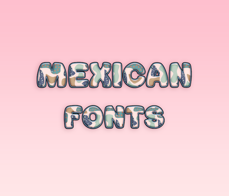 Mexican Pattern Fonts: Festive, Cultural, and Thematic Pattern Typeface Collection - Alina's Fonts