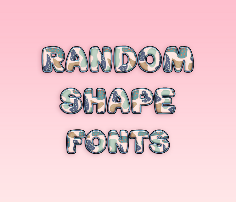 Random Shape Pattern Fonts: Abstract, Geometric, and Eclectic Pattern Typeface Collection - Alina's Fonts