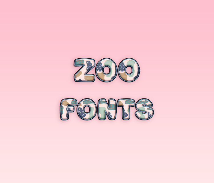 Zoo Pattern Fonts: Animalistic, Wild, and Thematic Pattern Typeface Collection - Alina's Fonts