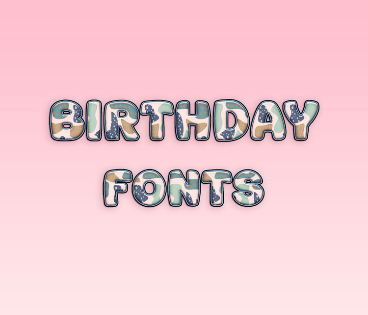 Birthday Pattern Fonts: Celebratory, Festive, and Thematic Pattern Typeface Collection - Alina's Fonts