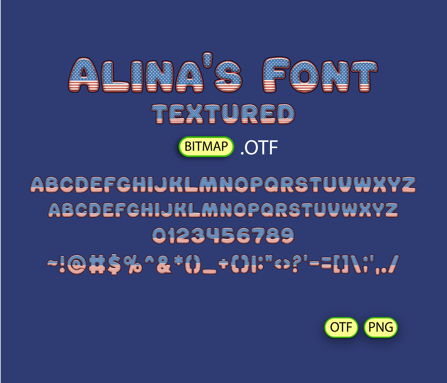 FREE Fireworks Freedom Pattern Font