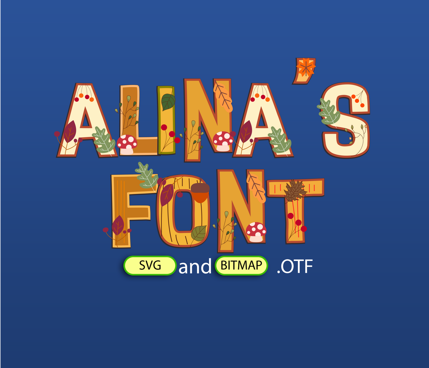 Autumn Harvest Font Textured