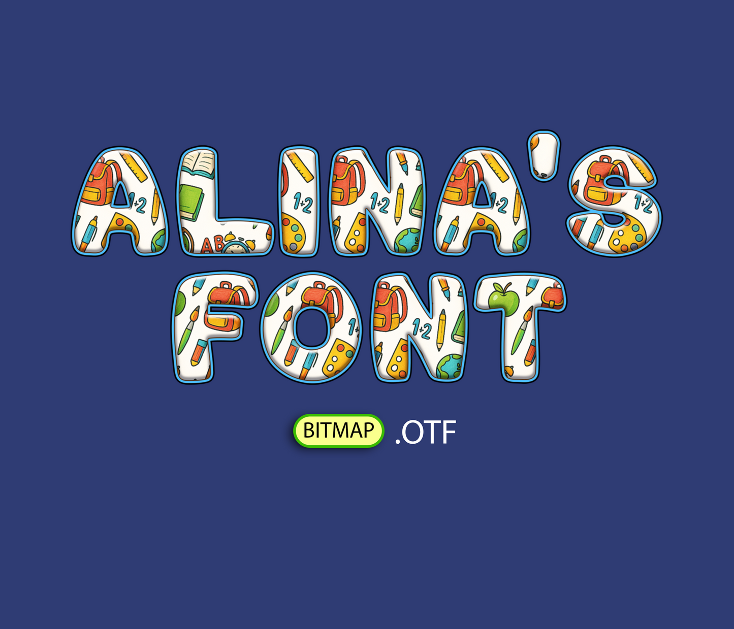 Back to School Academic Edition Pattern Font