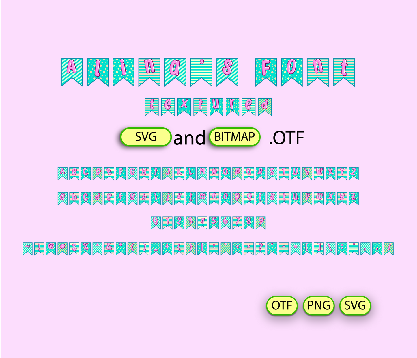 Birthday Delight Banner Font Textured