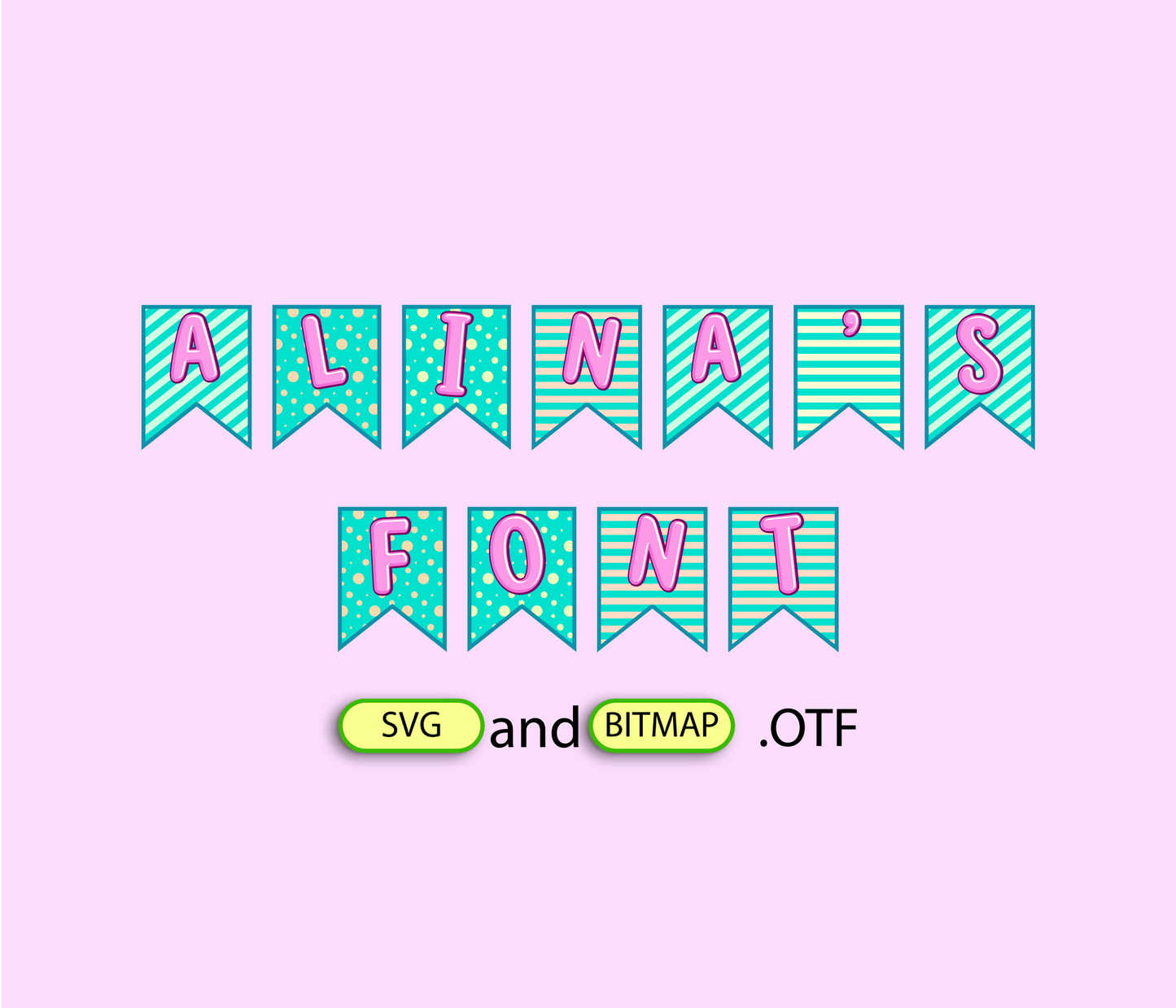 Birthday Delight Banner Font Textured