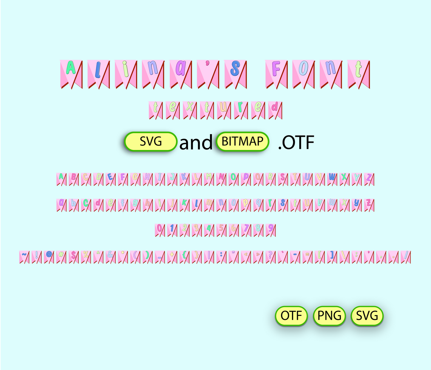 Birthday Splendor Banner Font Textured