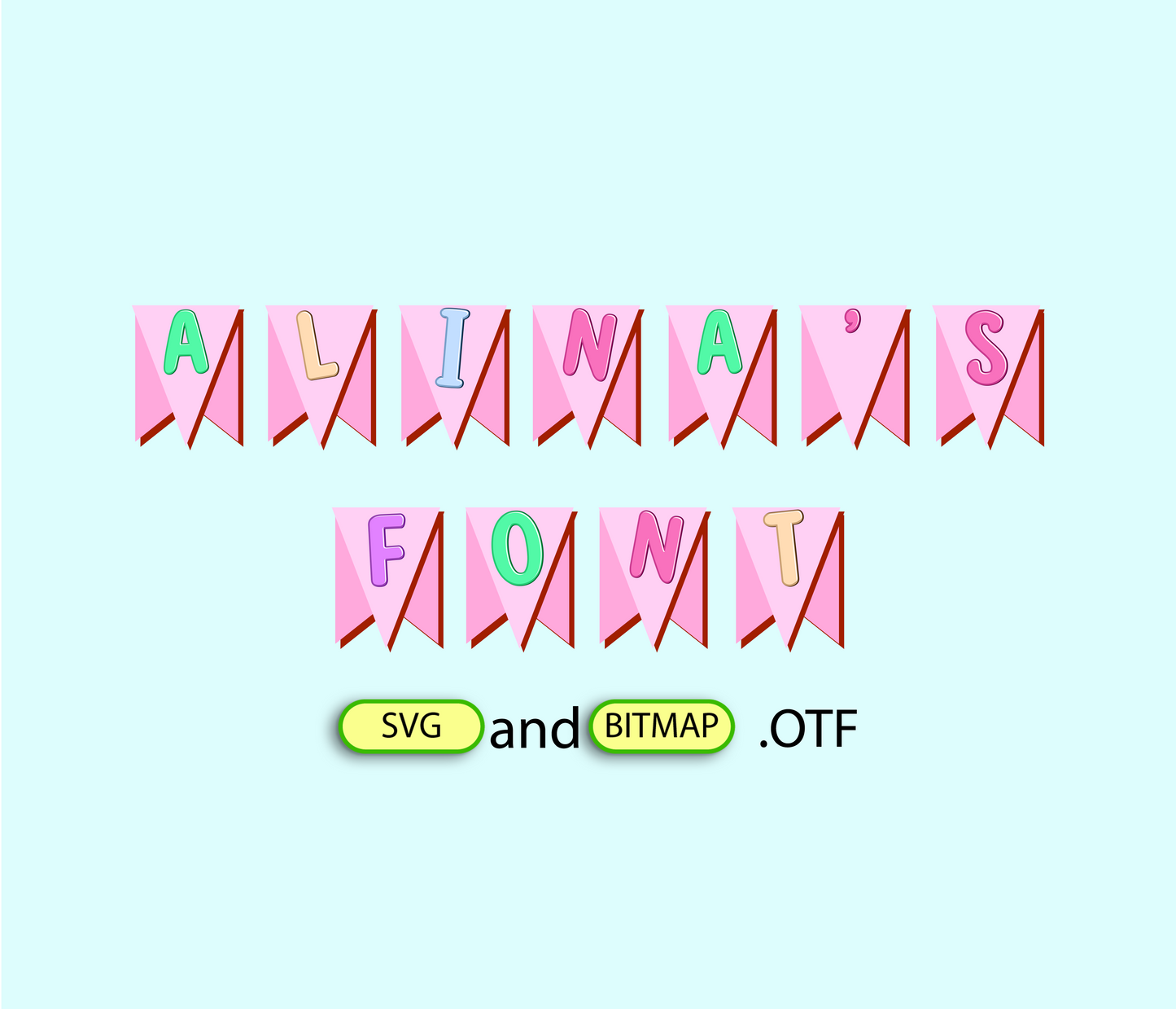 Birthday Splendor Banner Font Textured