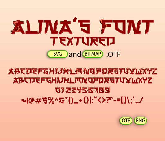 Chinese Dragon New Year Font Textured - Alina's Fonts