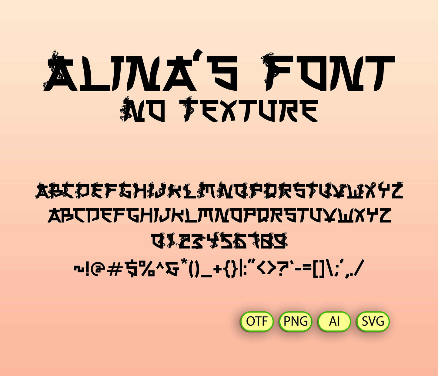 Chinese Dragon New Year Font Textured - Alina's Fonts