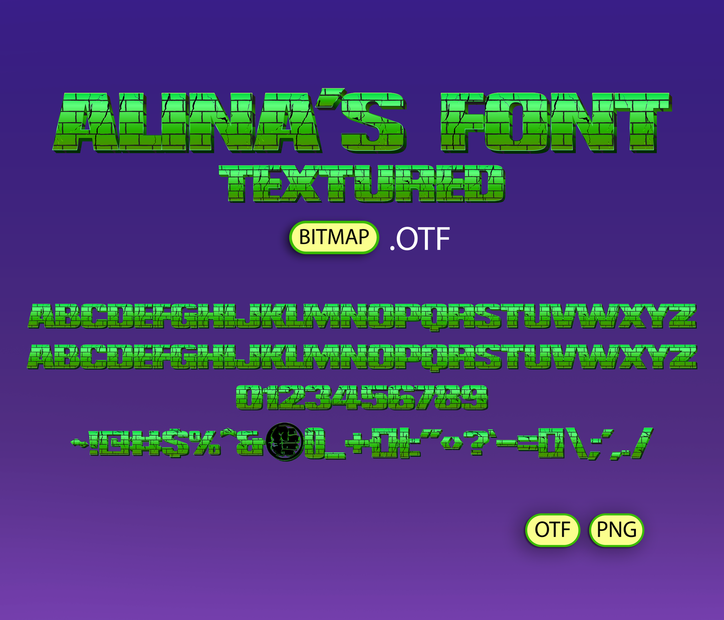 Indestructible Force Font Textured - Alina's Fonts