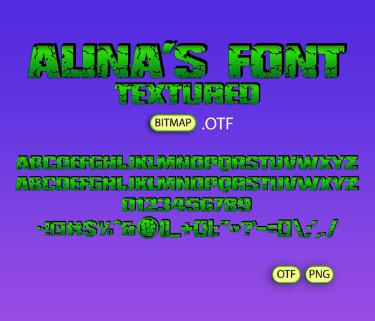 Gamma Giant Font Textured - Alina's Fonts