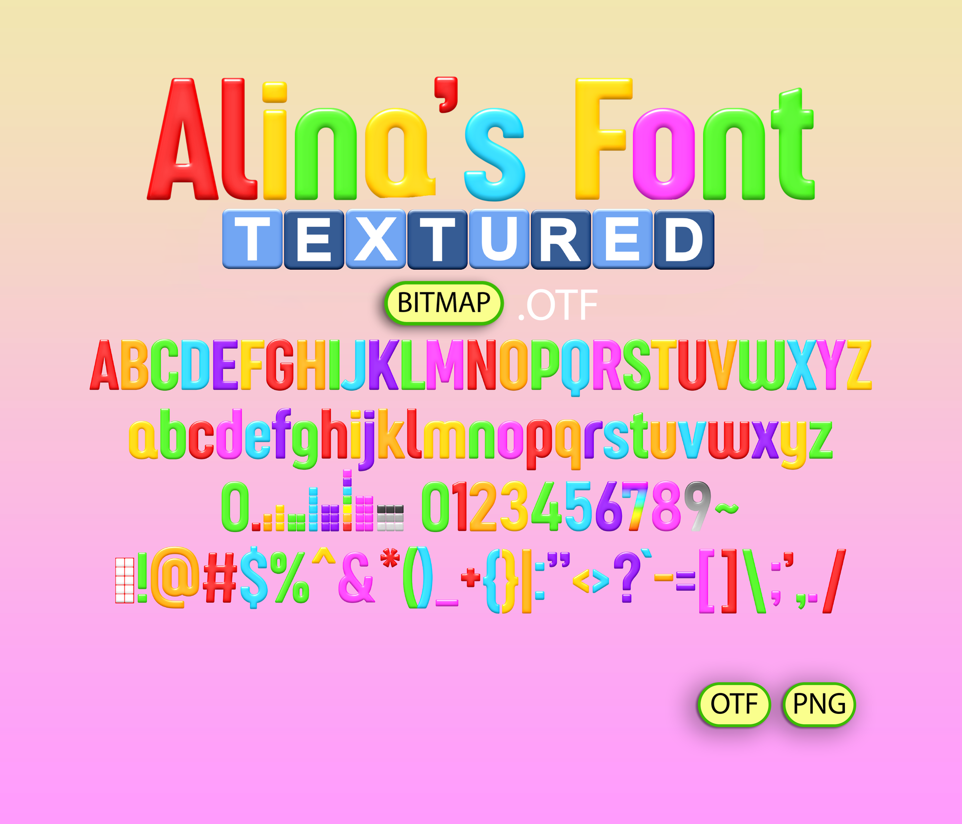 Number Adventures Font Textured Bundle - Alina's Fonts