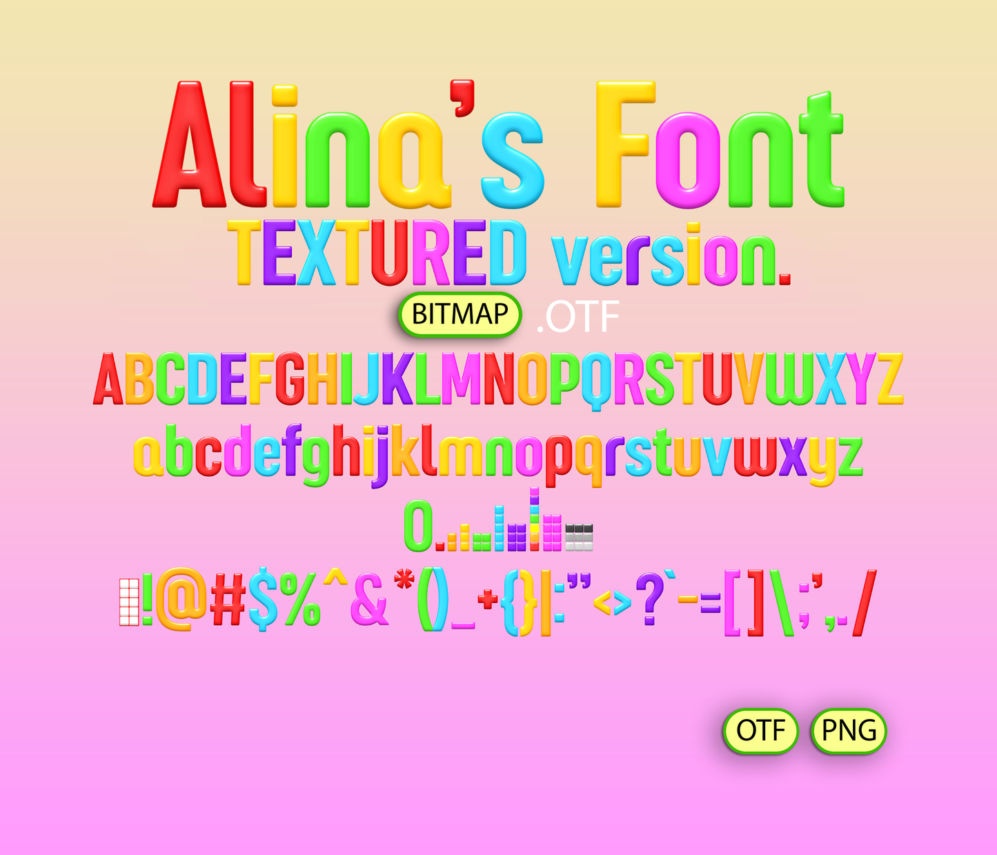 Number Adventures Font Textured Bundle - Alina's Fonts