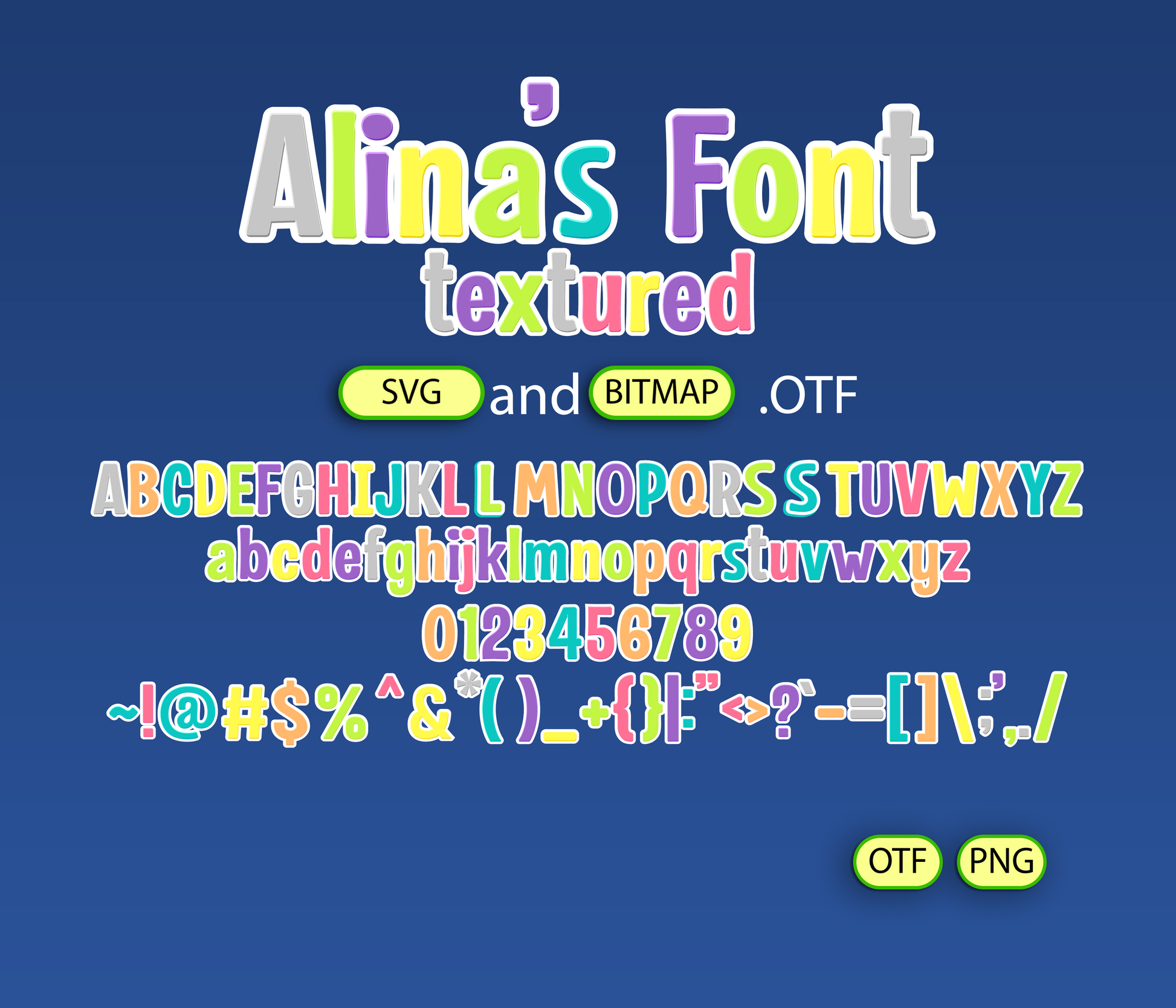 Plushie Puffies Font Textured - Alina's Fonts