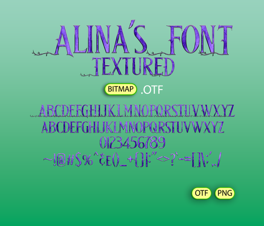 Mischievous Witch Font Textured Bundle - Alina's Fonts