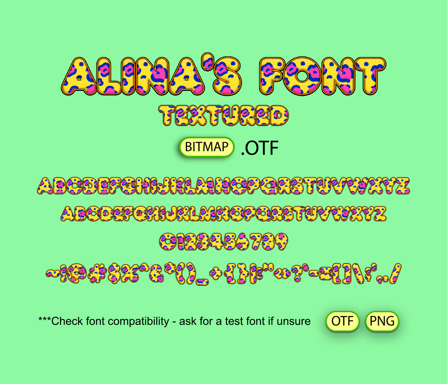 Animal Safari Font Textured