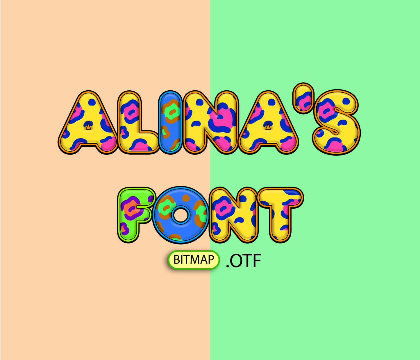 Animal Safari Font Textured