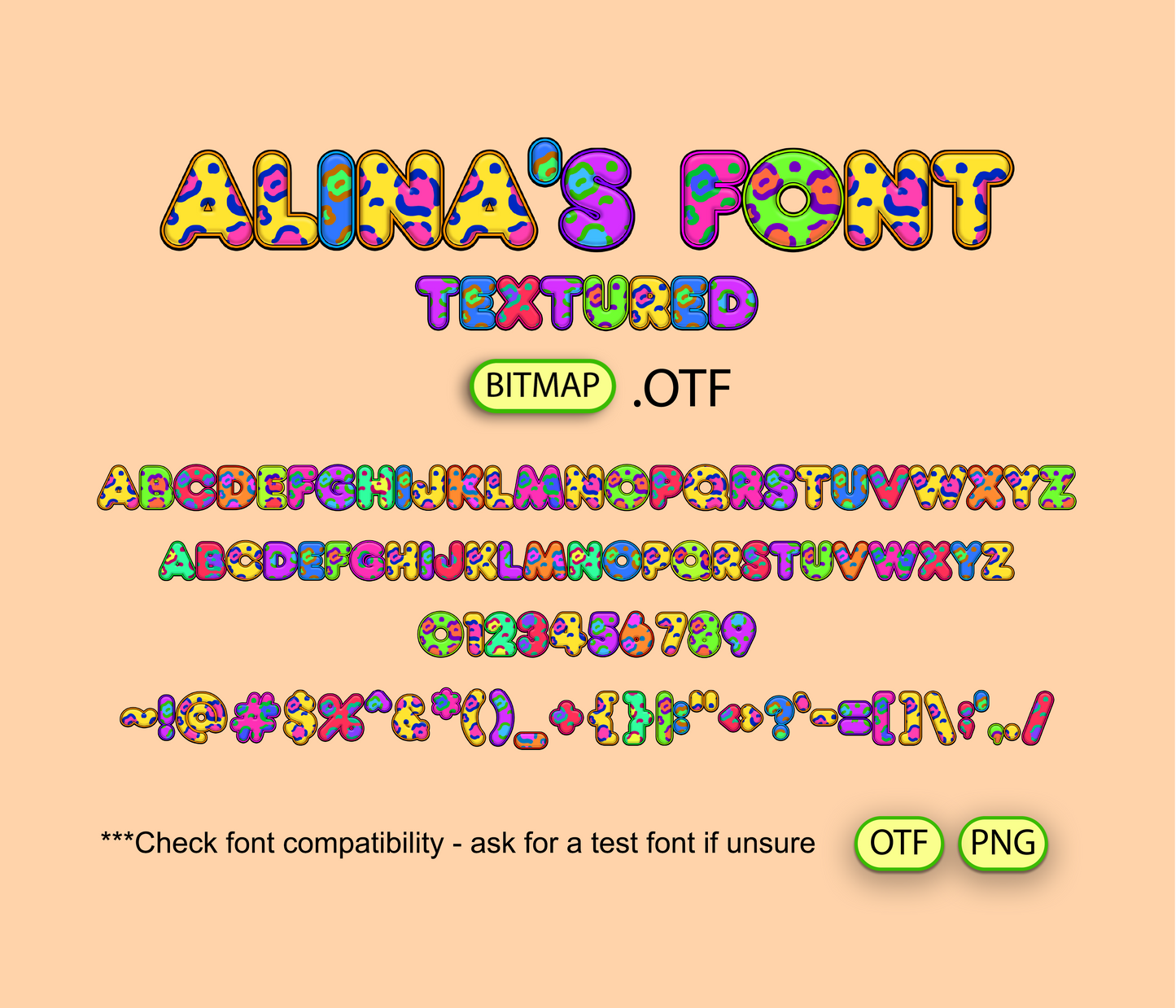 Animal Safari Font Textured