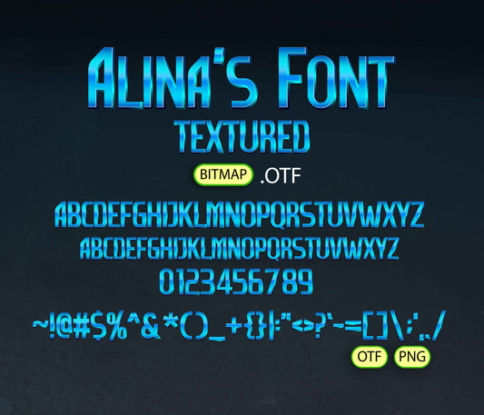 Quantum Hero Font Textured - Alina's Fonts