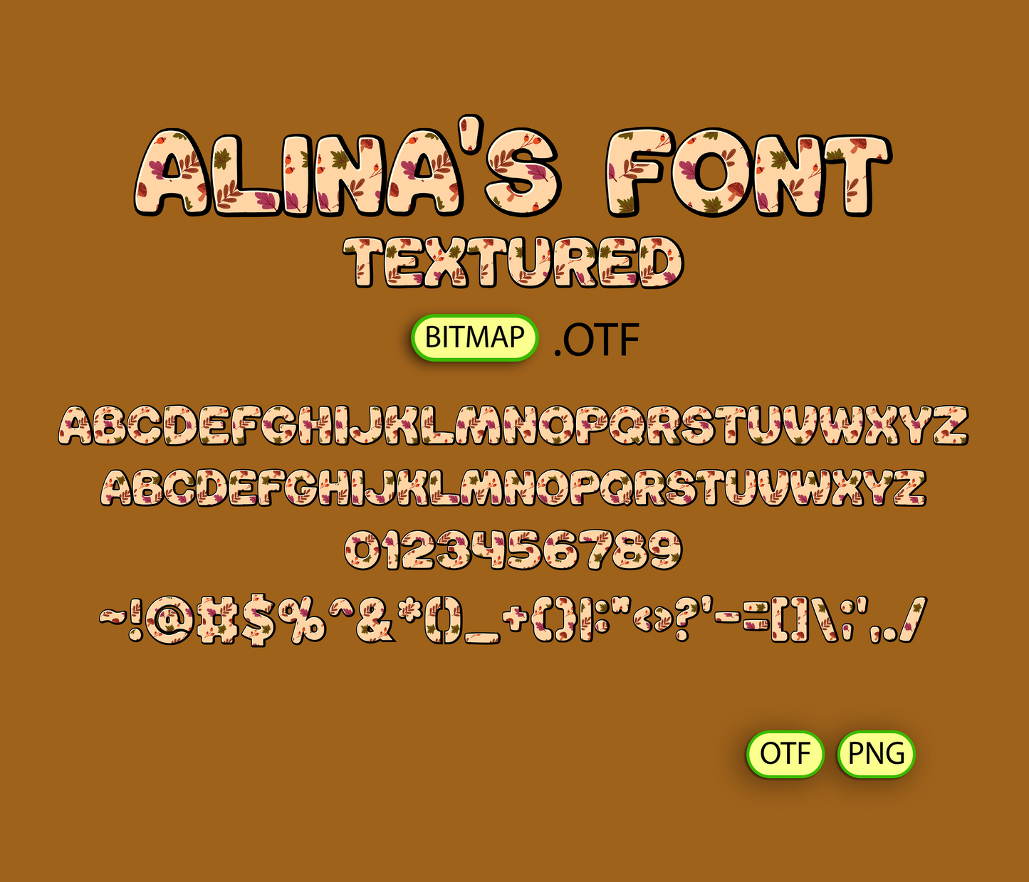 Autumn Pattern Font - Alina's Fonts