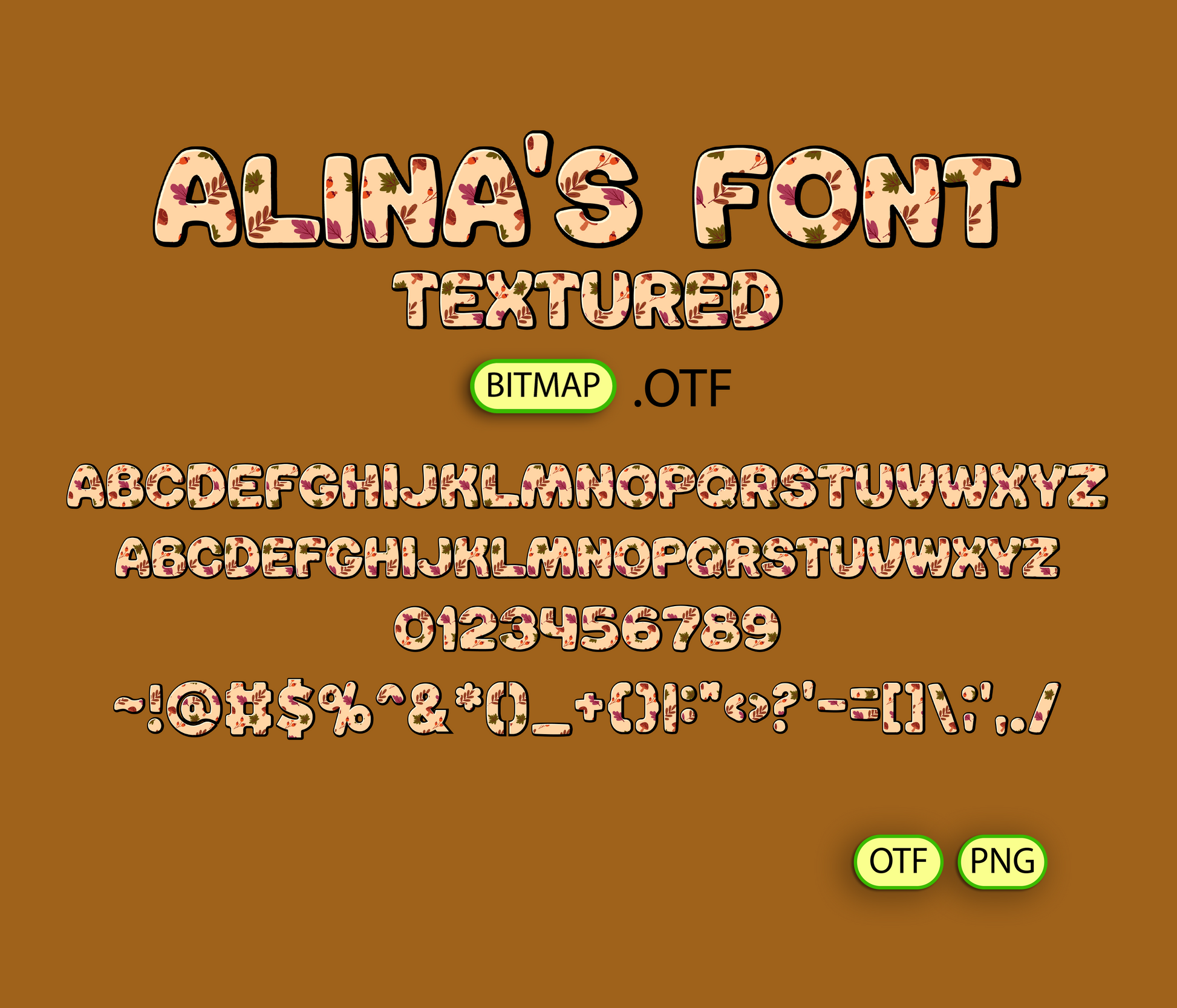Autumn Pattern Font - Alina's Fonts