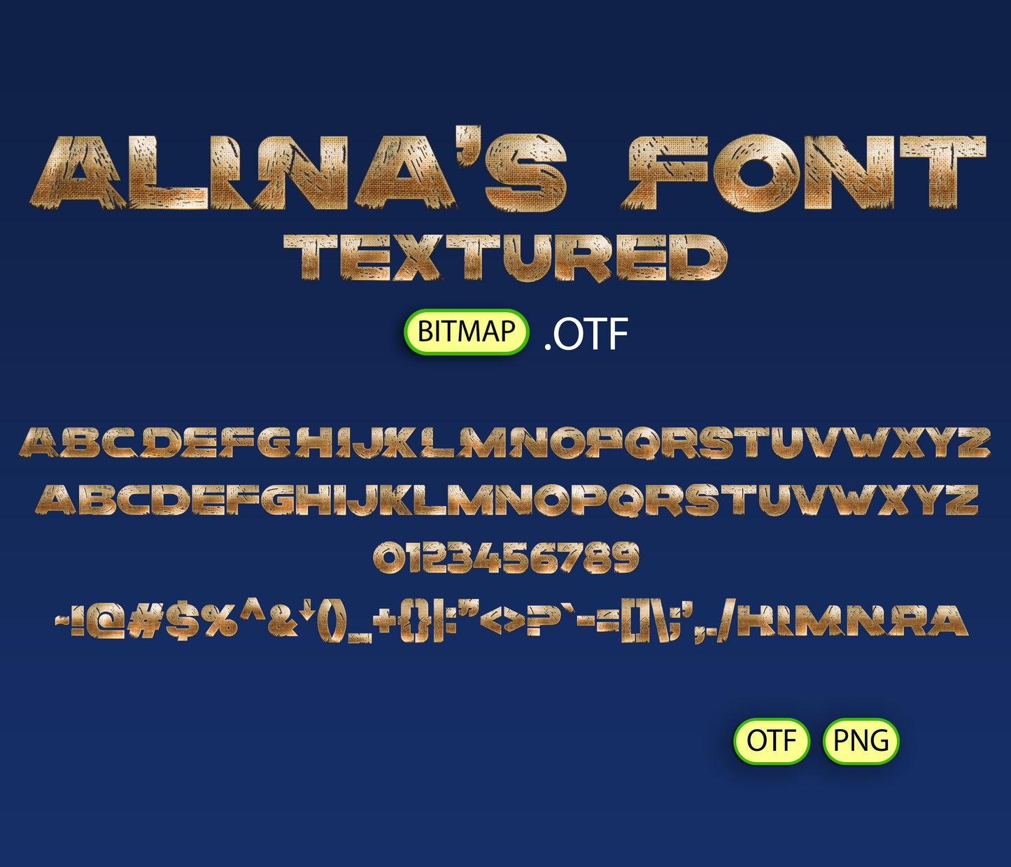 Elemental Bender Font Textured - Alina's Fonts