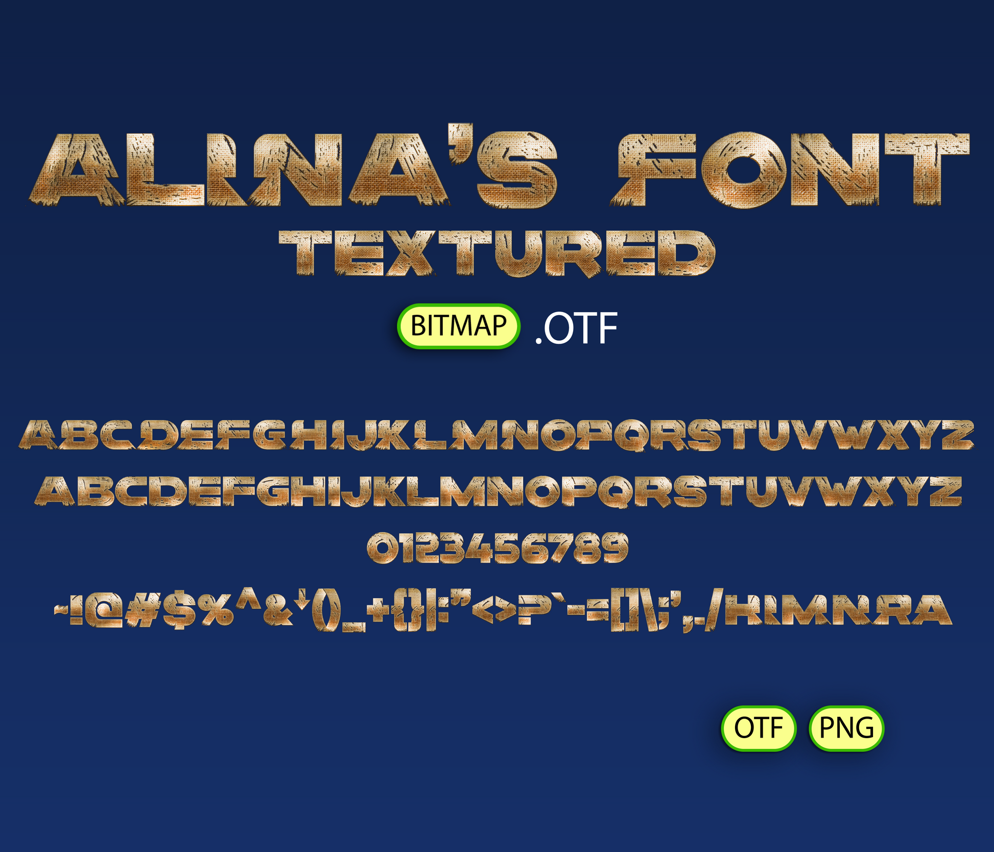 Elemental Bender Font Textured - Alina's Fonts