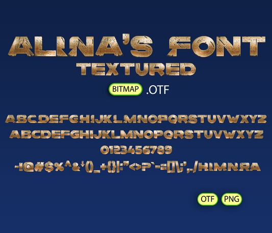 Elemental Bender Font Textured - Alina's Fonts