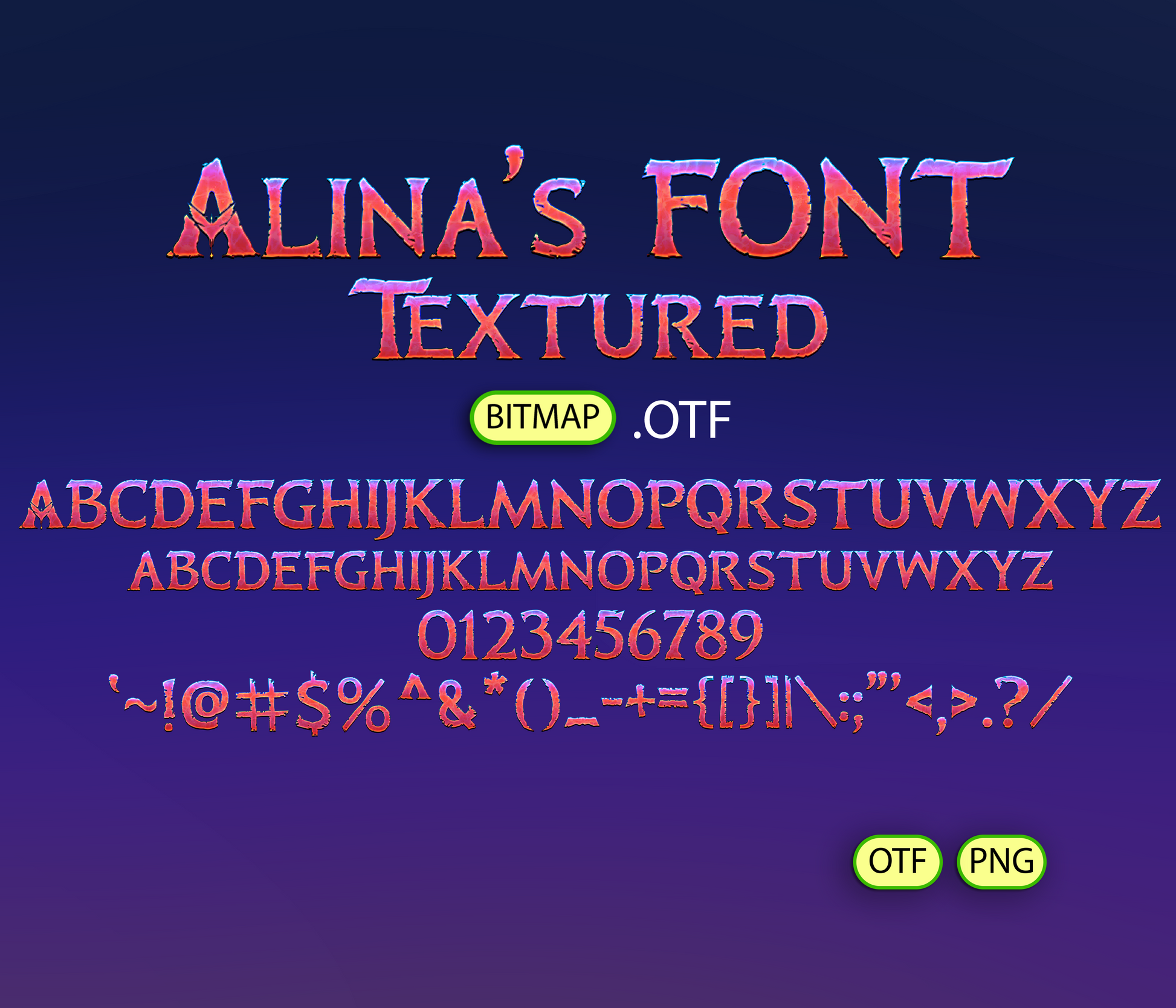 Elemental Fury Cinematic Adventure Style Font Textured - Alina's Fonts
