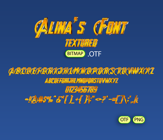 Epic Hero Font Textured - Alina's Fonts