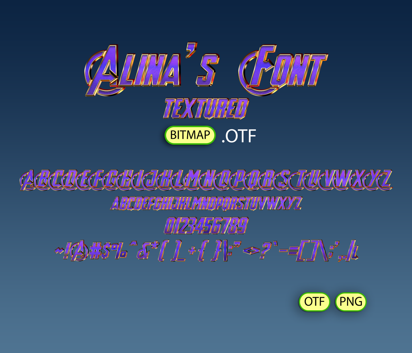 Ultimate Showdown Font Textured - Alina's Fonts