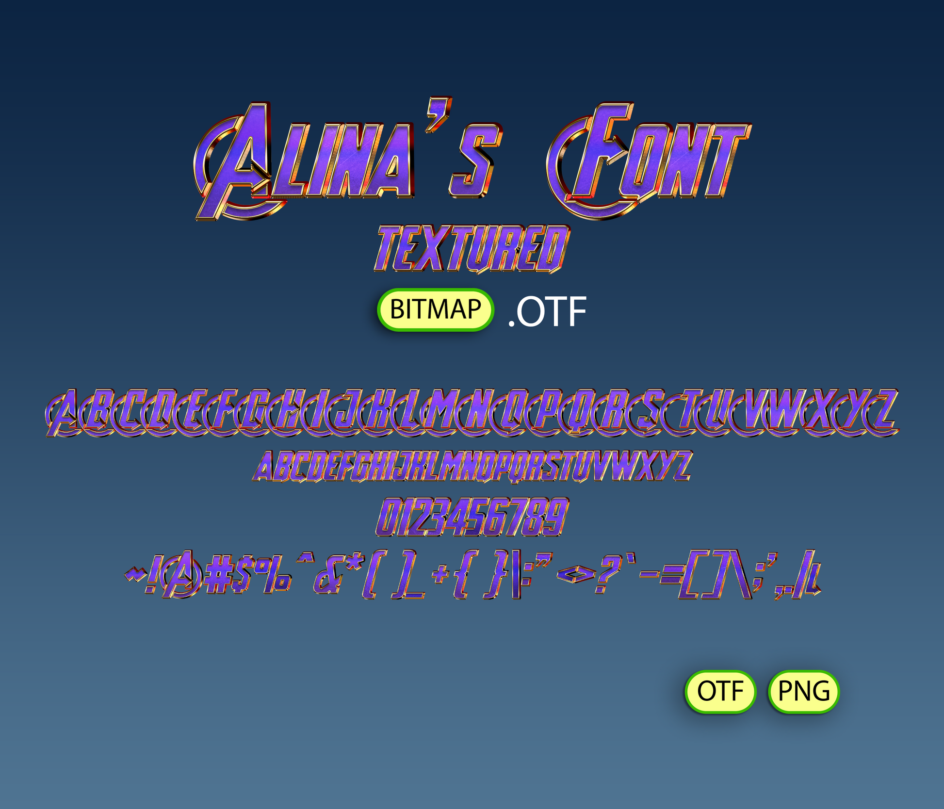 Ultimate Showdown Font Textured - Alina's Fonts