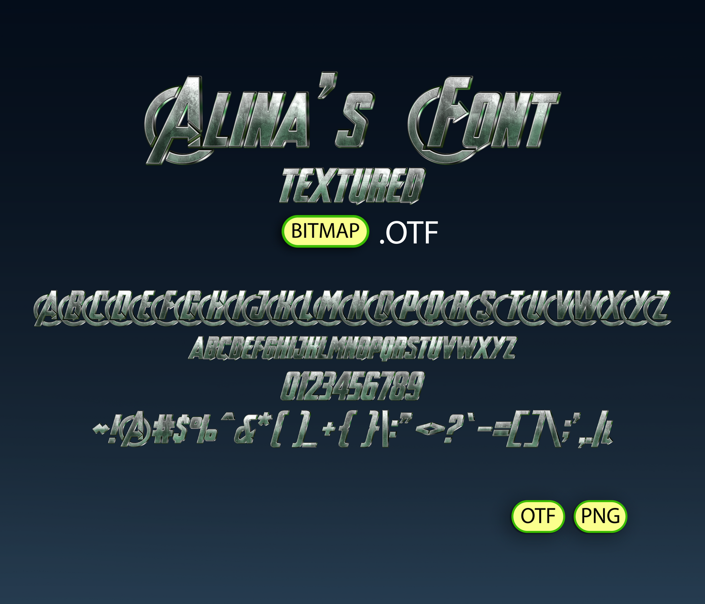 HeroCraft Font Textured - Alina's Fonts