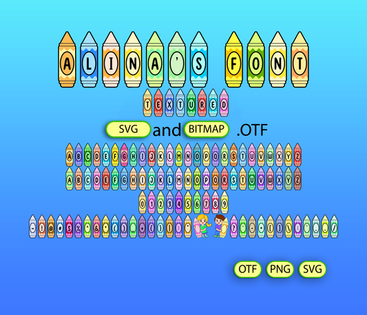 Playful World Creator Crayon Font Textured - Alina's Fonts