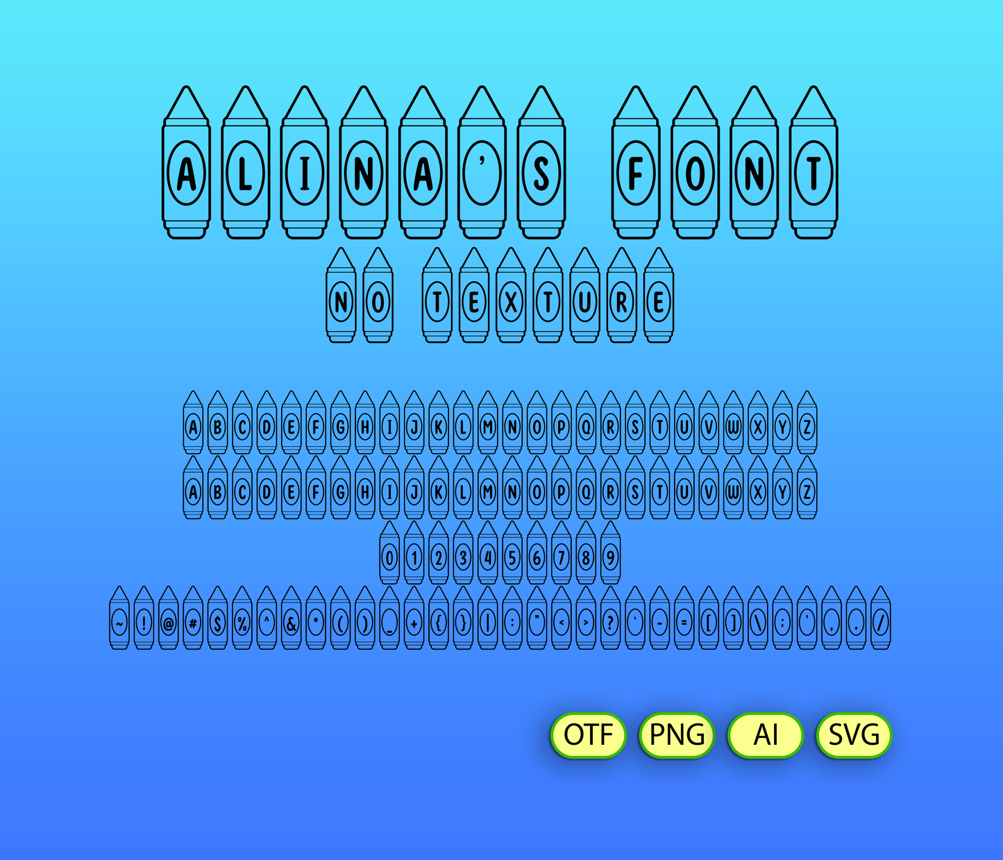 Playful World Creator Crayon Font Textured - Alina's Fonts