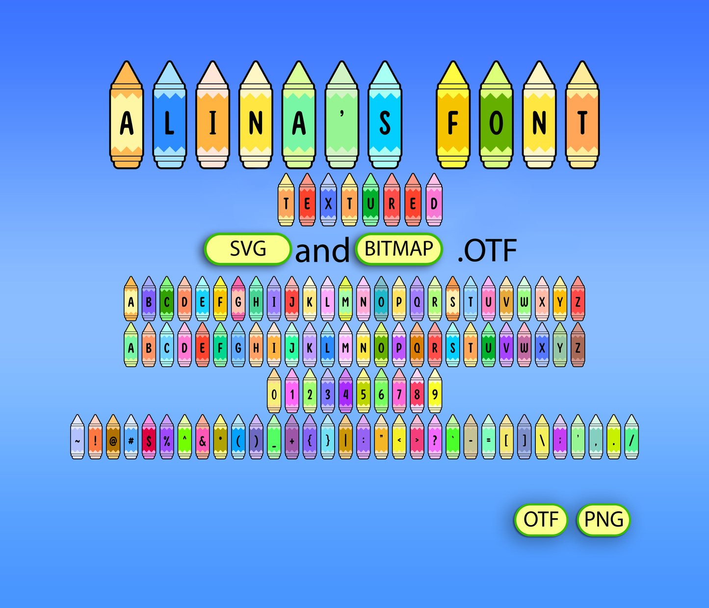 Crayon Scholar Font Textured - Alina's Fonts