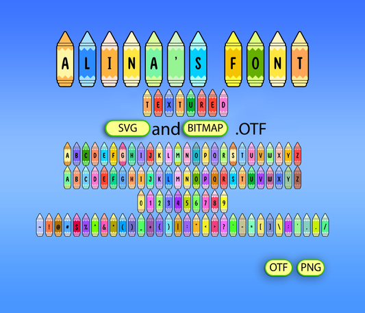 Crayon Scholar Font Textured - Alina's Fonts