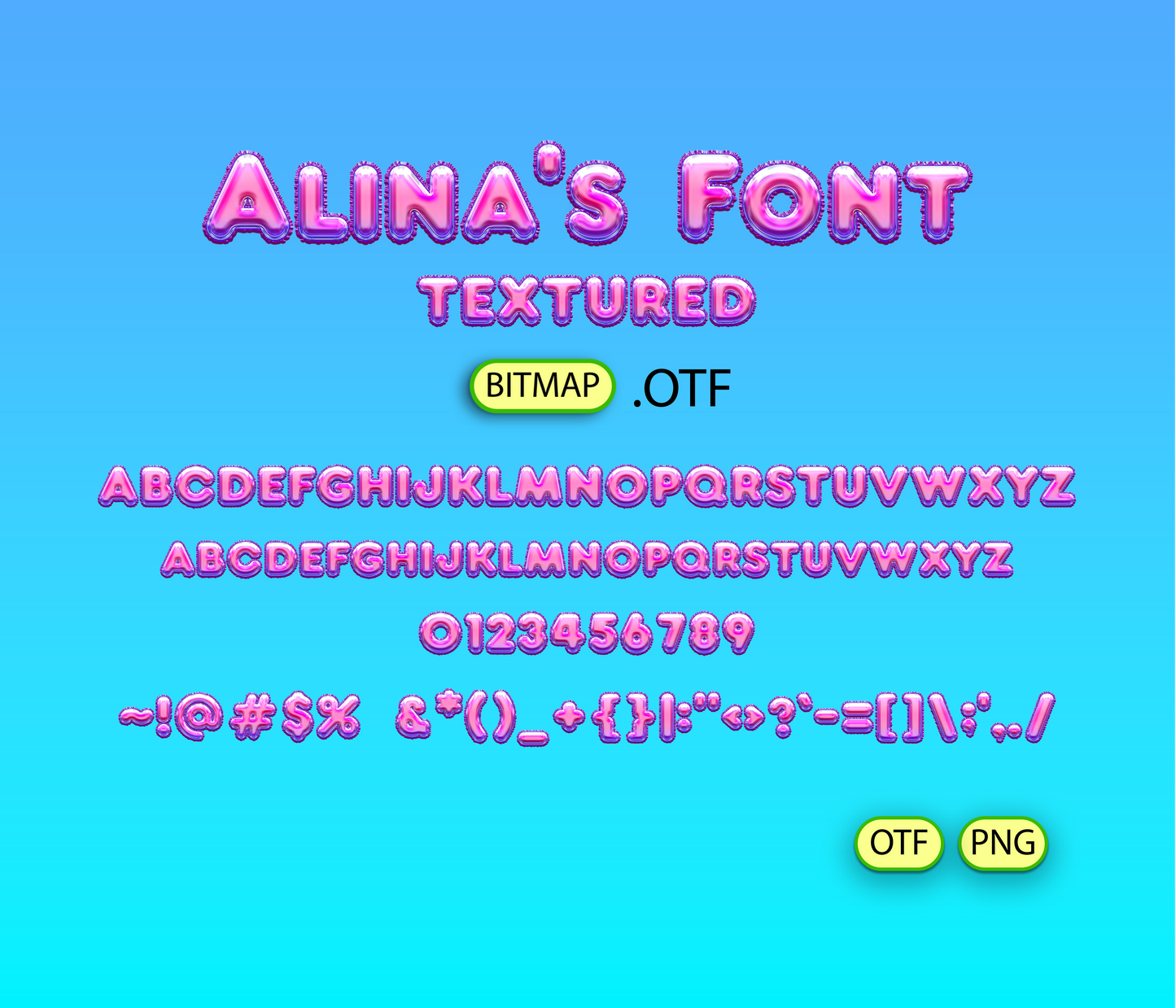 Balloon Font Textured