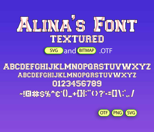 Baseball Classic Font Textured - Alina's Fonts