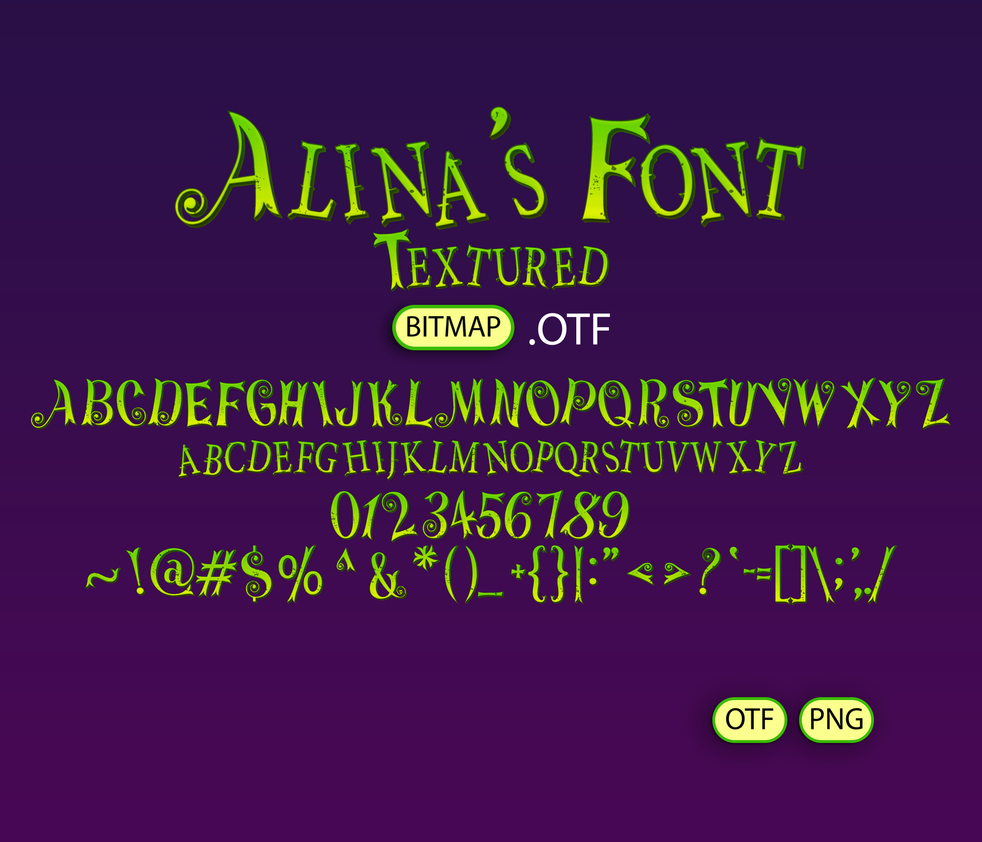 Afterlife Trickster Sequel Font Textured - Alina's Fonts