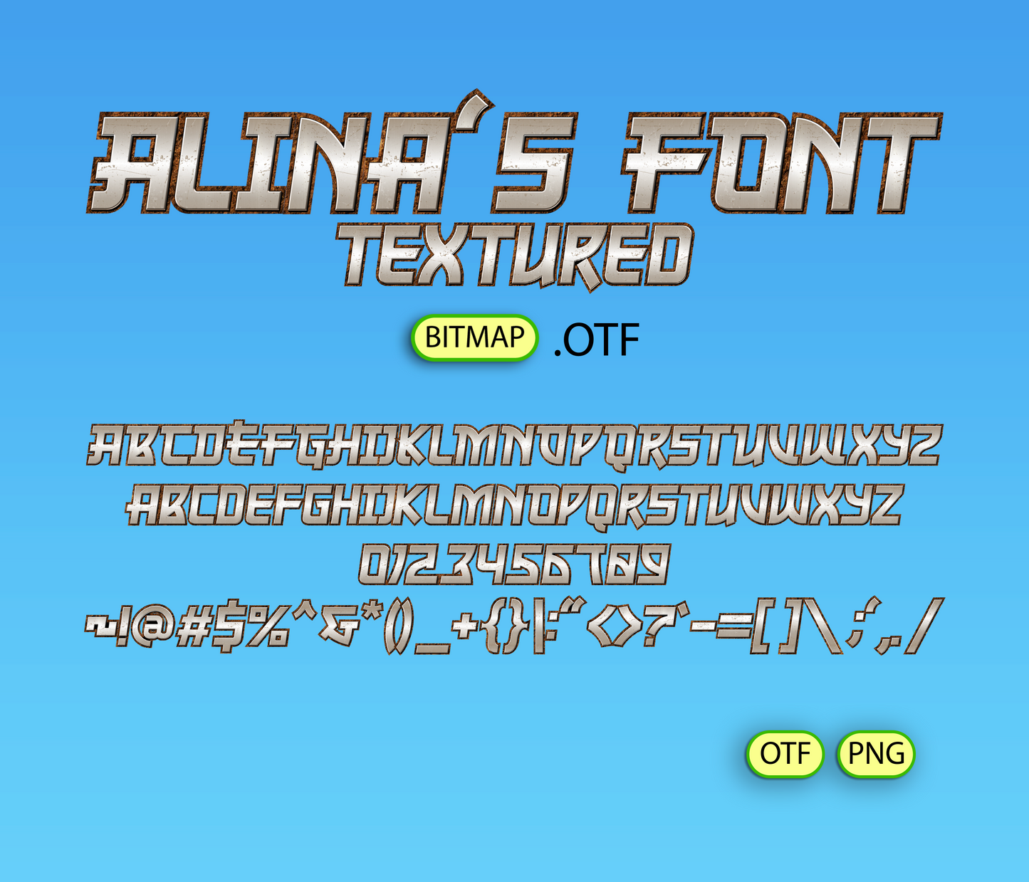 Rage Warrior Font Textured - Alina's Fonts
