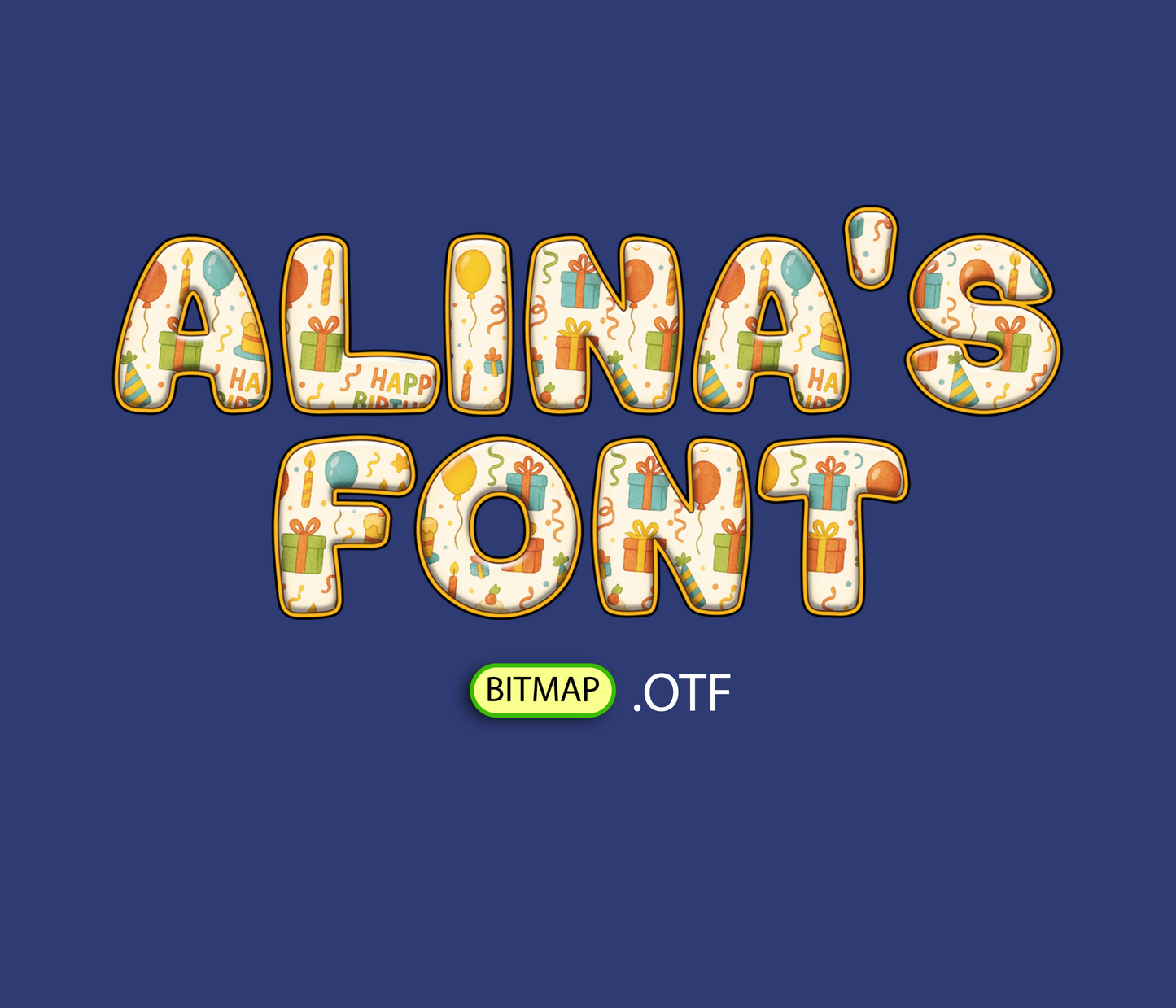 FREE Birthday Celebration Pattern Font