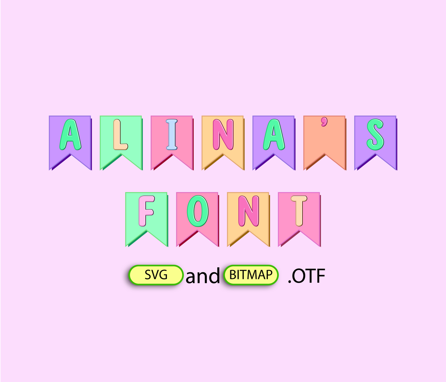 Birthday Celebration Banner Font Textured