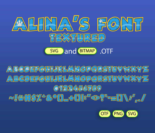 Puppy Patrol Font Textured Bundle - Alina's Fonts