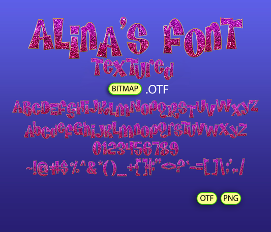 Y2K Fashionistas Glitter Font Textured - Alina's Fonts